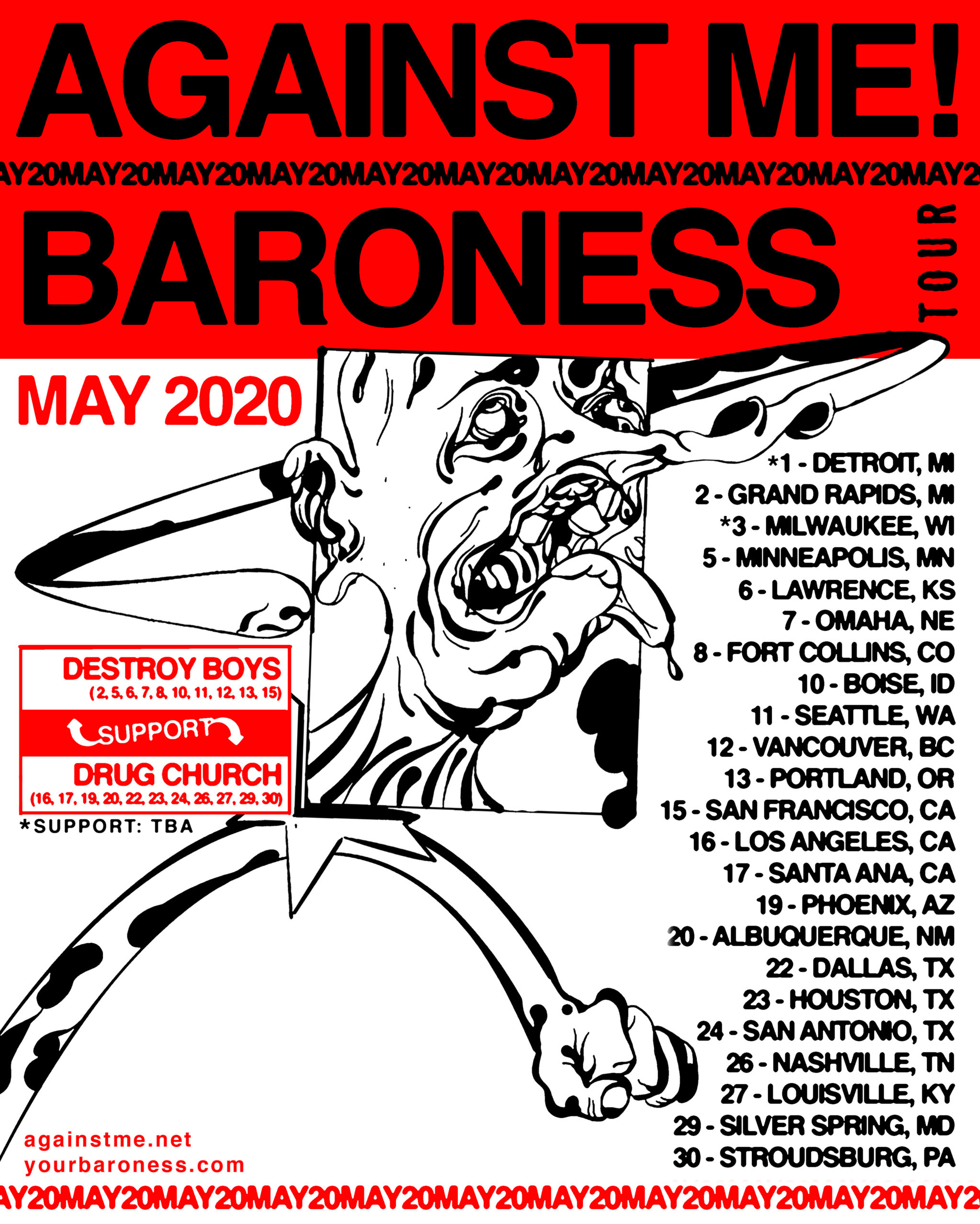 BARONESS ANNOUNCES MAY CO-HEADLINE TOUR WITH AGAINST ME!
