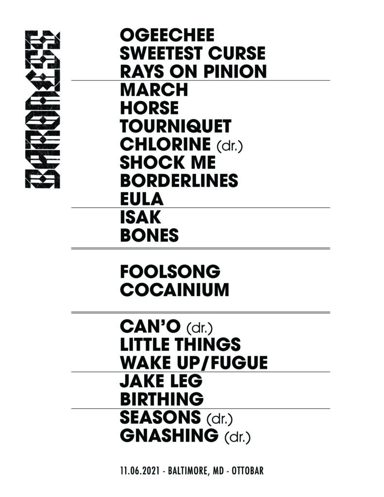 Your Baroness Tour Setlists Baroness