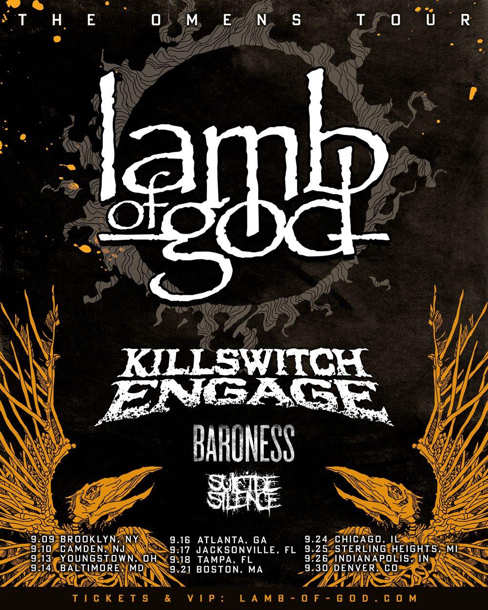 US Tour with Lamb Of God & Killswitch Engage September 2022 Baroness